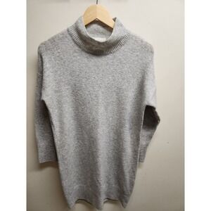 The Prairie Rachel Ashwell Womens Gray Knit Tunic Turtleneck Sweater Size Medium